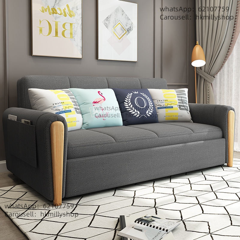 A&0079儲物梳化床 多功能布藝沙發床 sofa bed 可升級乳膠