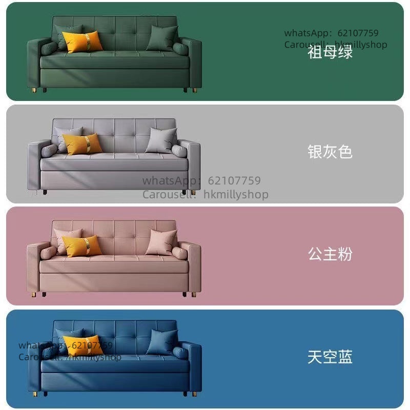 A&5015梳化床 沙發床 科技佈沙發床 防水三防科技佈 棉麻布藝 絨布面料