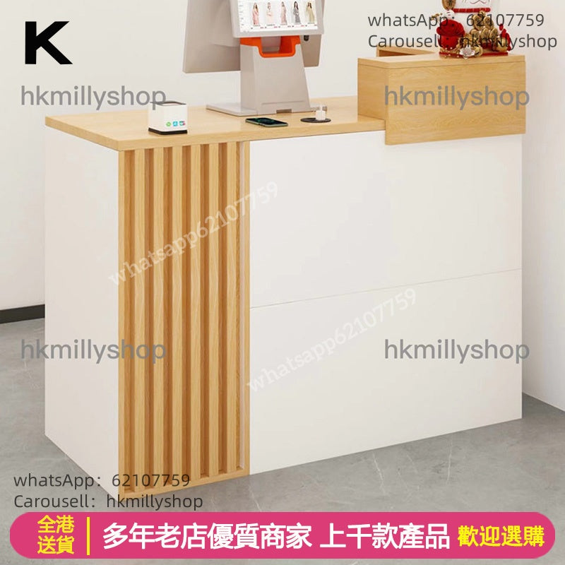 A&5085收銀台 收銀櫃 商場收錢臺 轉角格柵服裝店櫃枱 吧枱桌子 商用前台